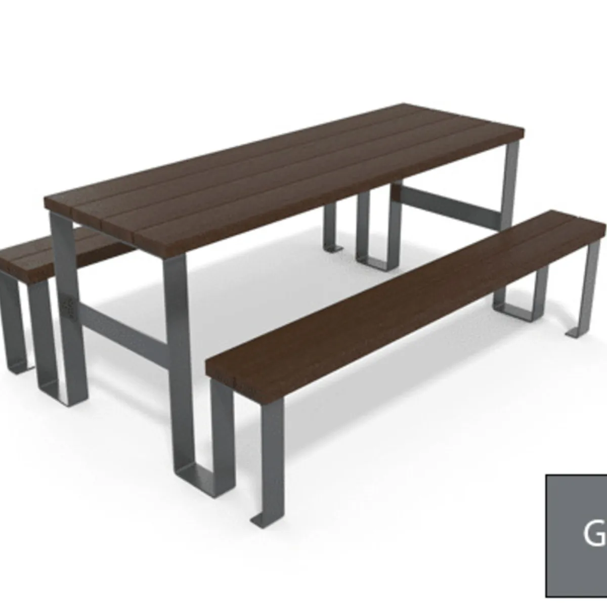 Table FLEXO plast. recyclé-