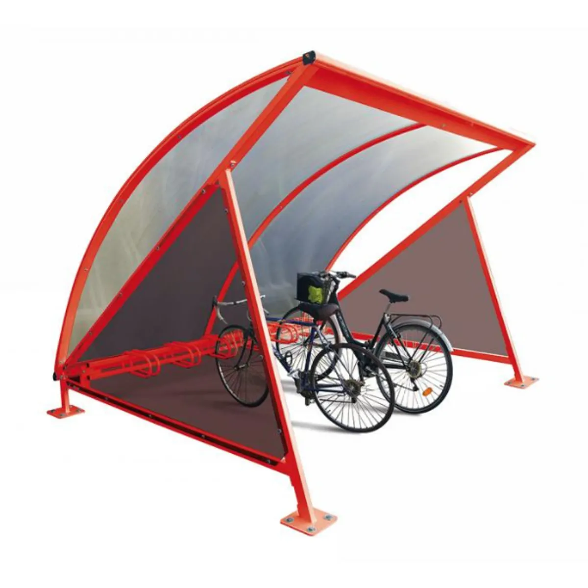 Abri-vélos 6 pl extensibles Demi-lune