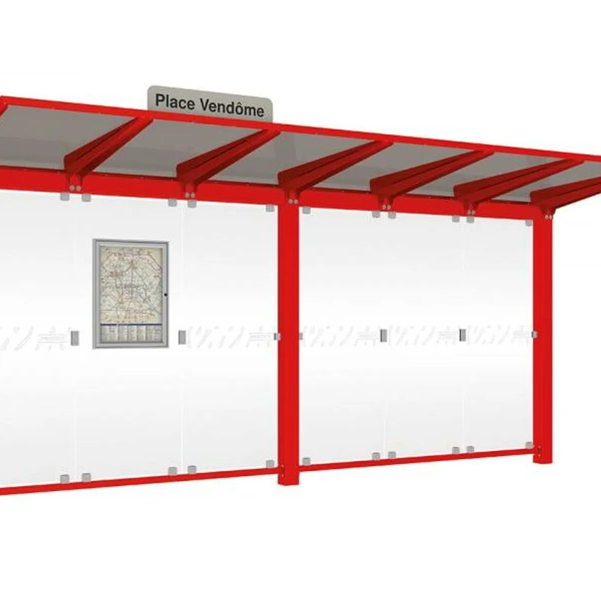 Abri bus VENISE sans bardages latéraux