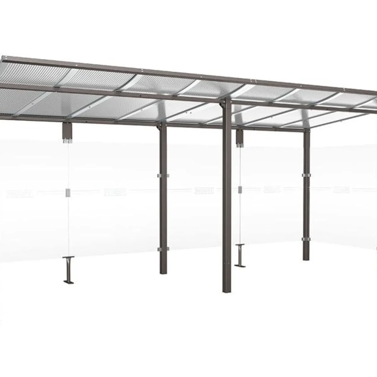 Abri bus MODULO - 1 bardage et 1 vitrine