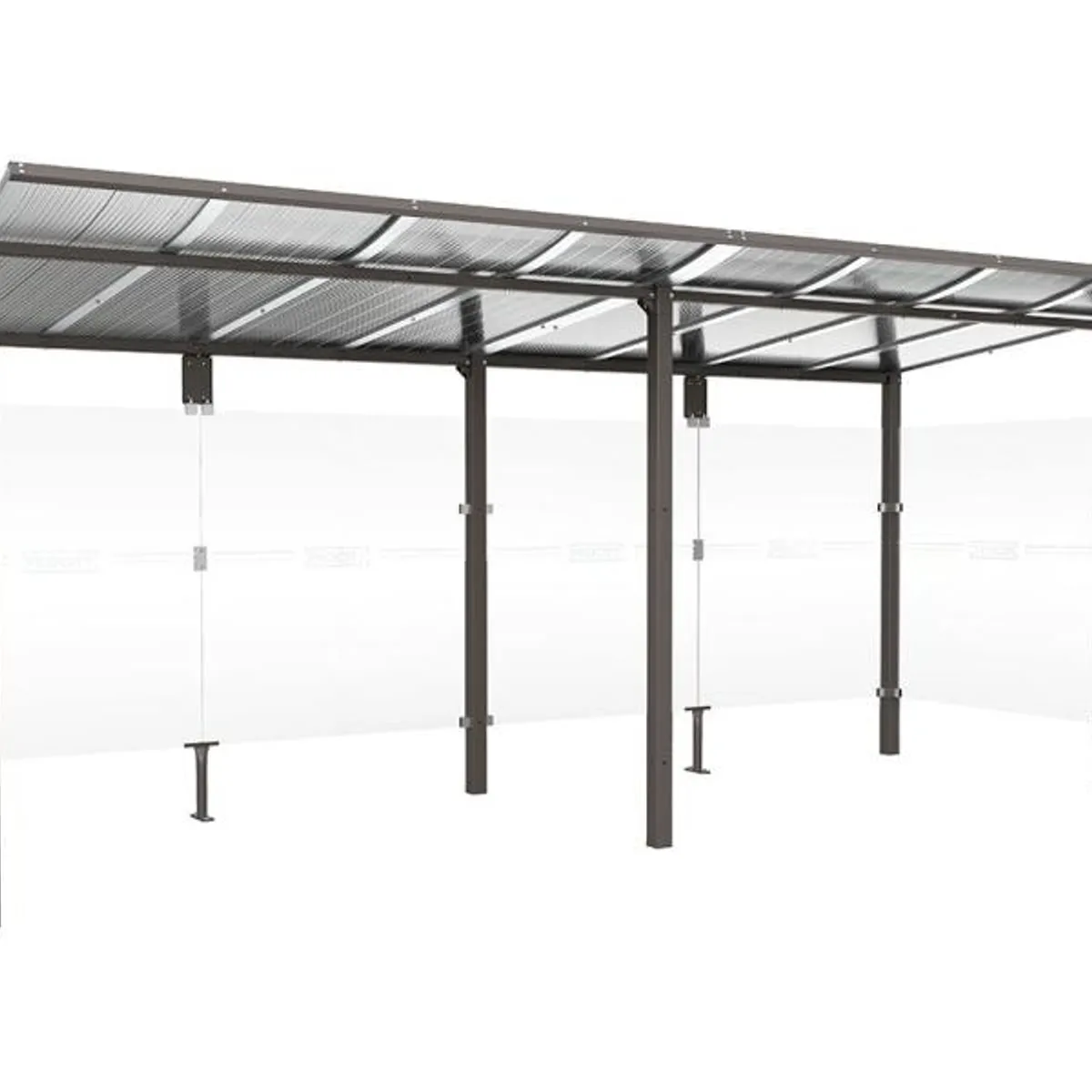 Abri bus MODULO - 2 bardages latéraux -