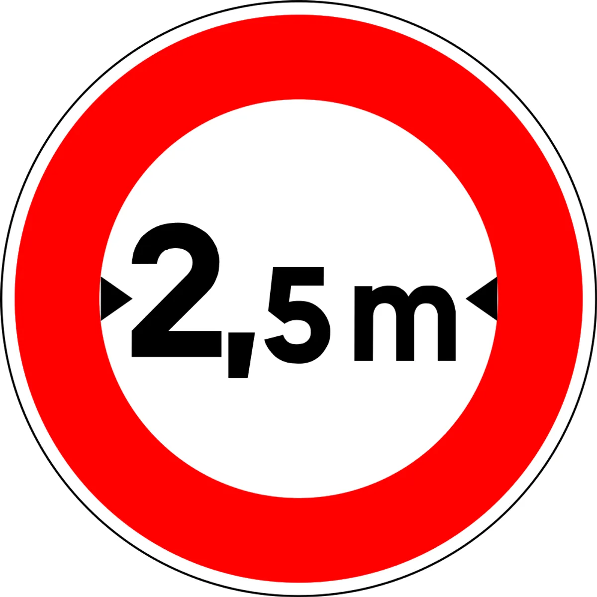 B11 ex Accès interdit largeur indiquée- CL2