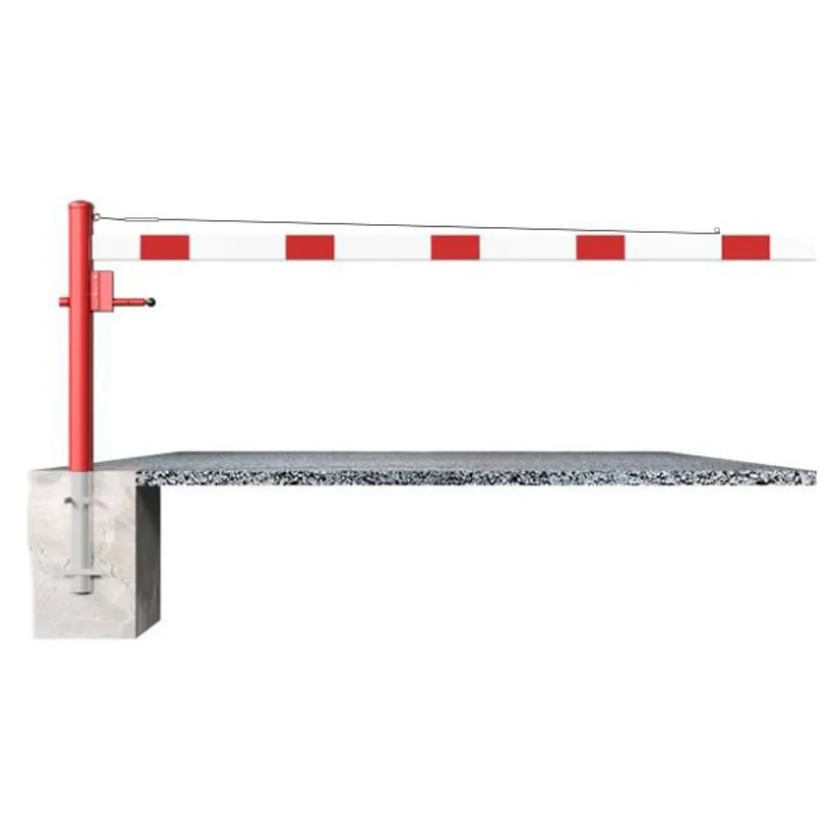 Barrière tournante sans poteau de réception