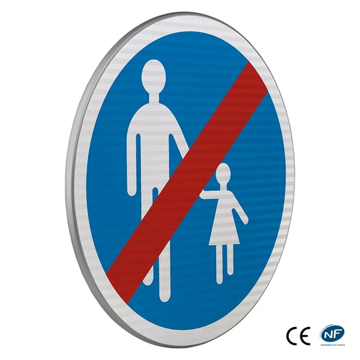 B41 Fin de chemin obligatoire pour piétons- CL2