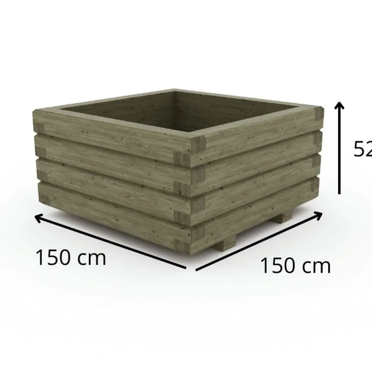 Jardinière CONCARNEAU carrée 150x150 cm -