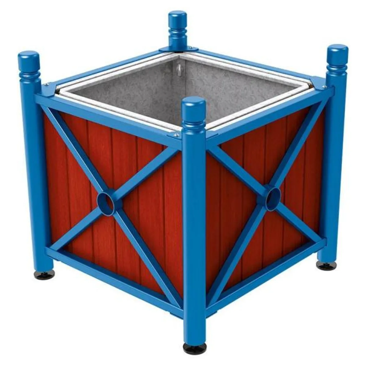 Bac à palmier acier et bois City -