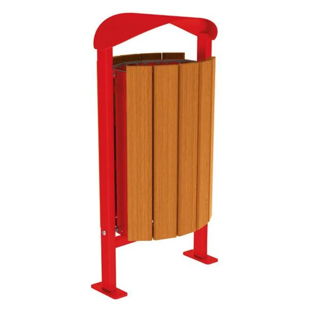 Corbeille SILAOS 50L - Acier et bois