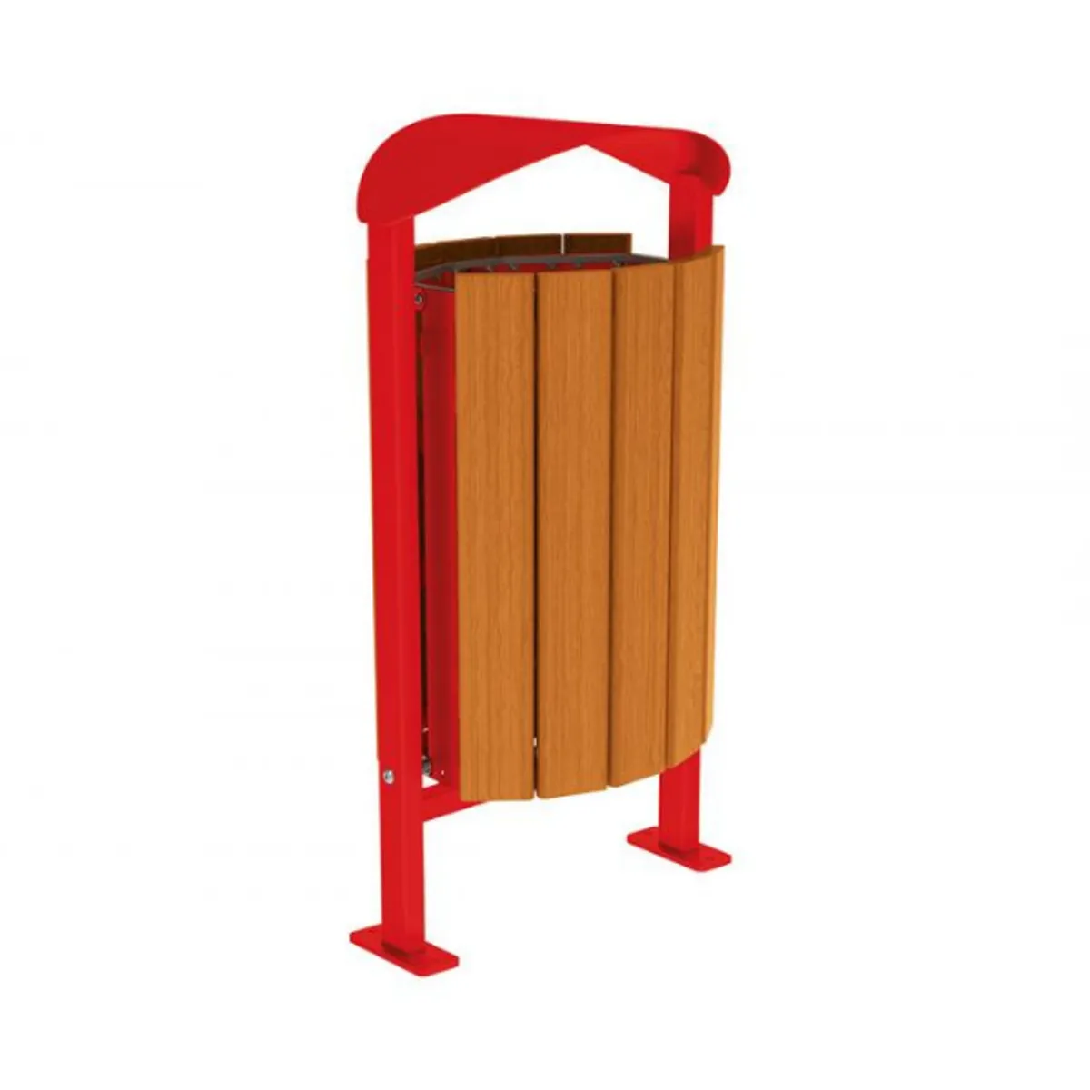 Corbeille SILAOS 50 litres - acier/bois-