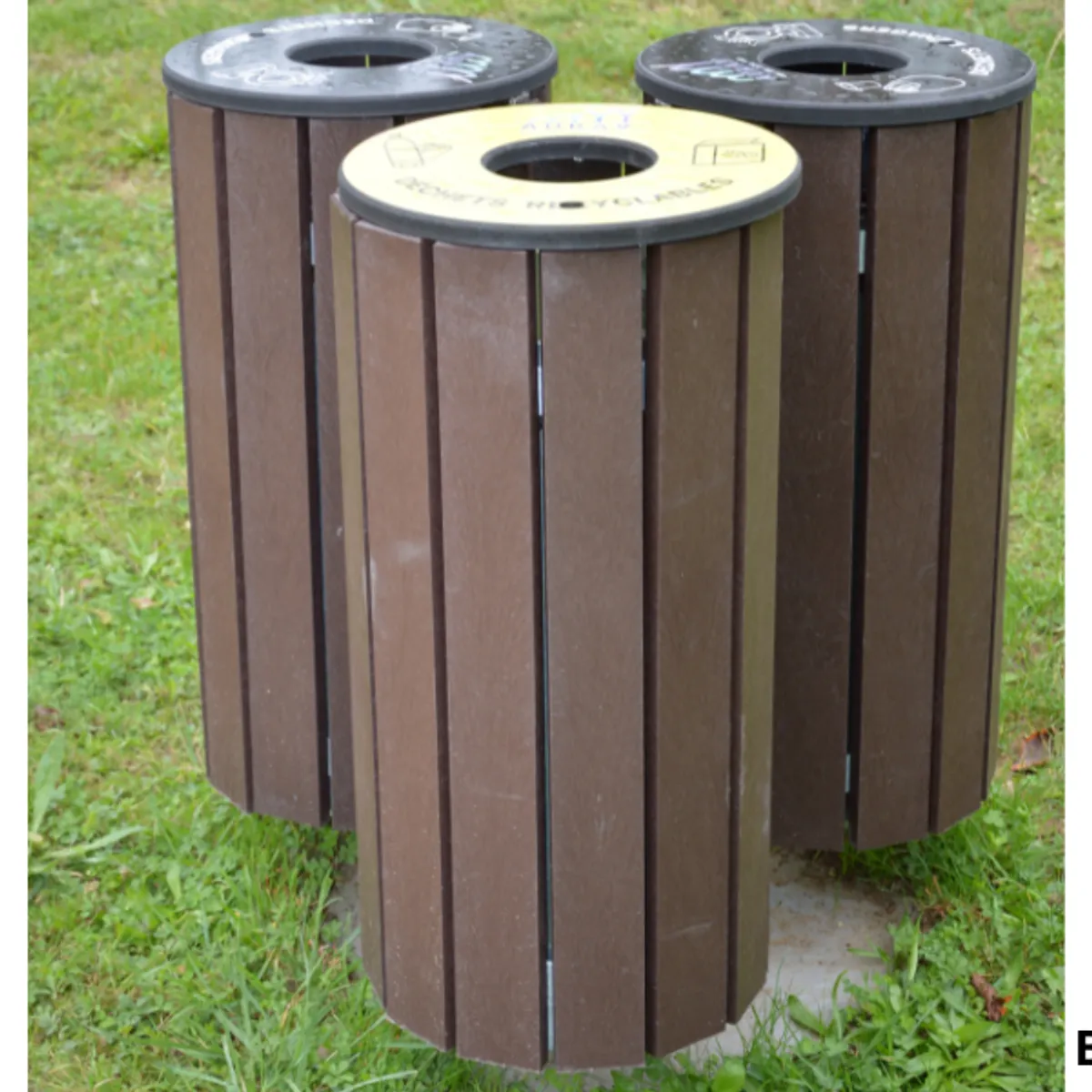 corbeilles trio DORTMUND - plastique recyclé