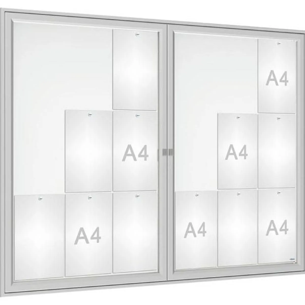 Vitrine à double battant plexichocs