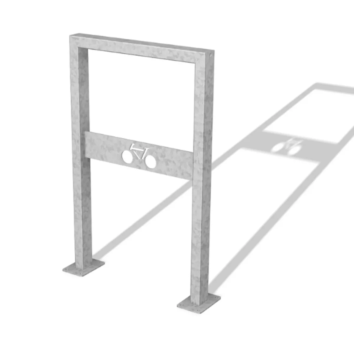 Arceau vélos rectangulaire 60 x 40mm - avec signalétique