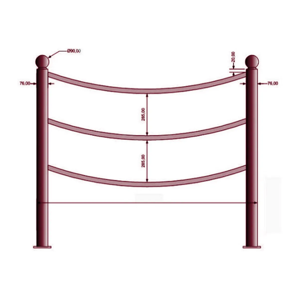 Barrière galbée BOSTON