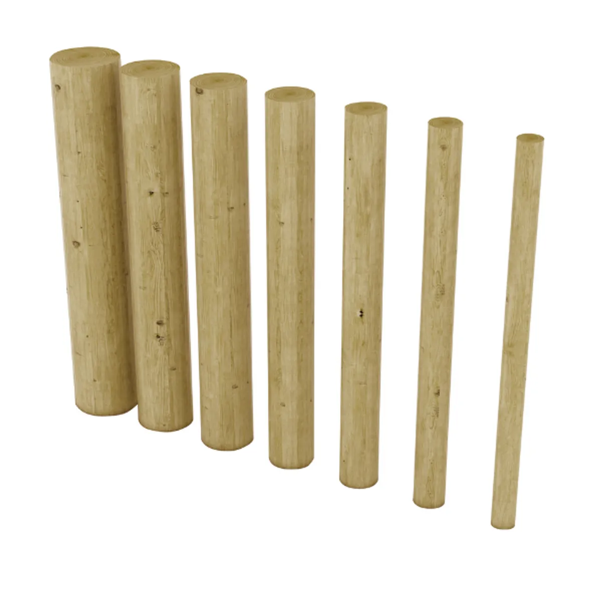 Rondin en pin traité