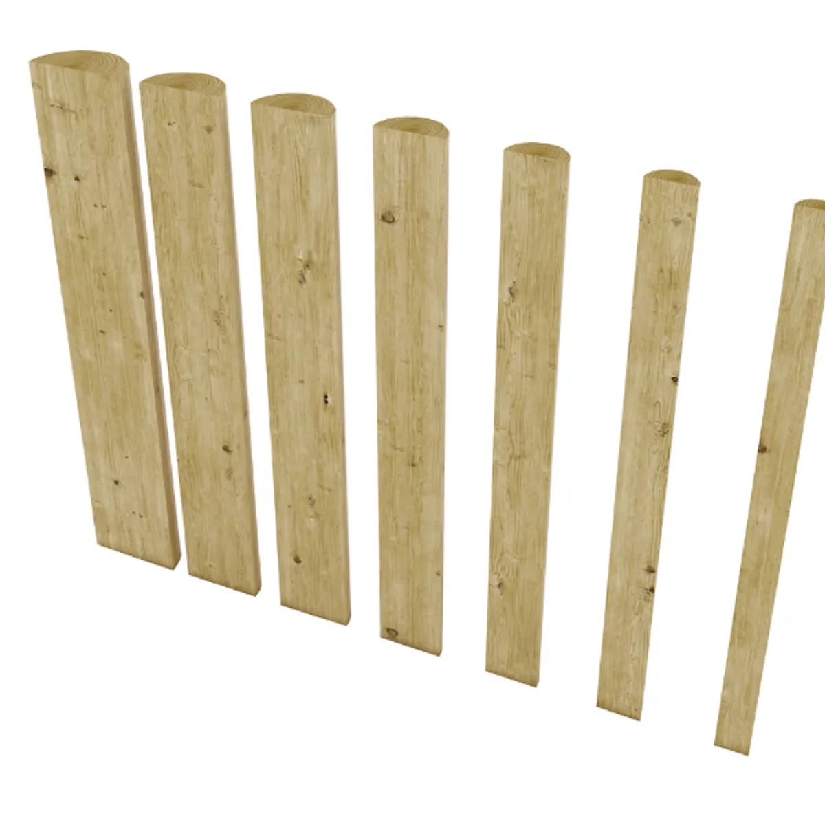 Demi-Rondin en pin traité - vendu par nb pair-