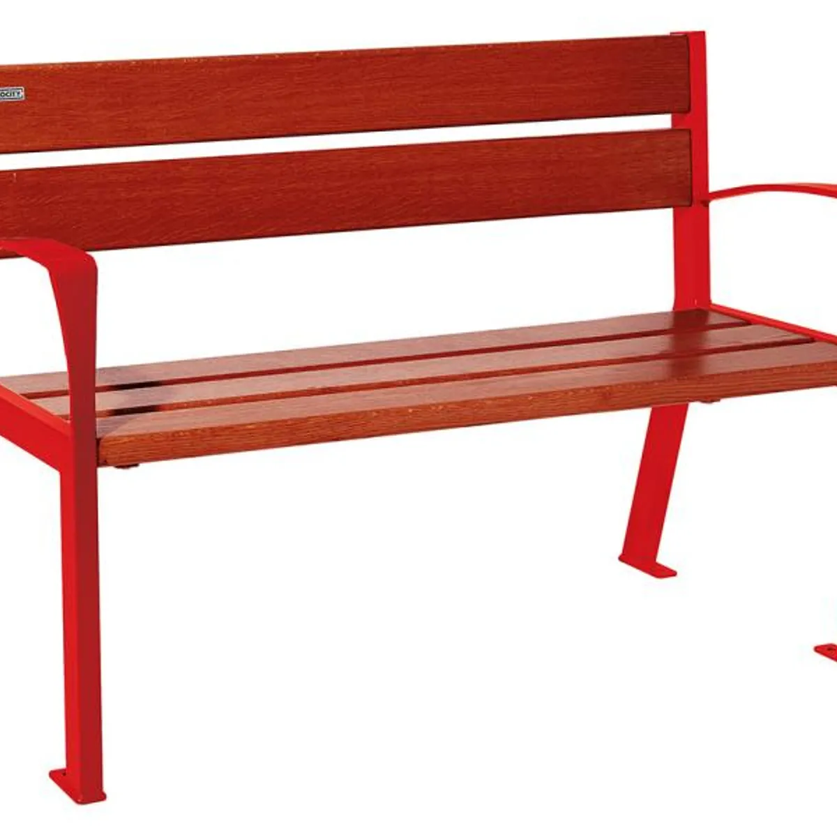 Banc SILAOS 1200mm - 5 lames - lasuré acajou
