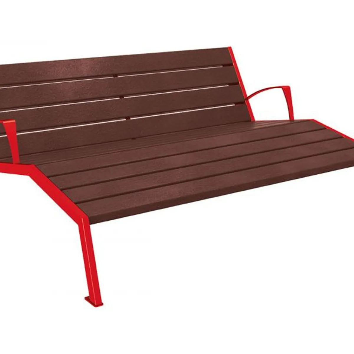 Chaise Longue SILAOS en plastique recyclé - 3 places