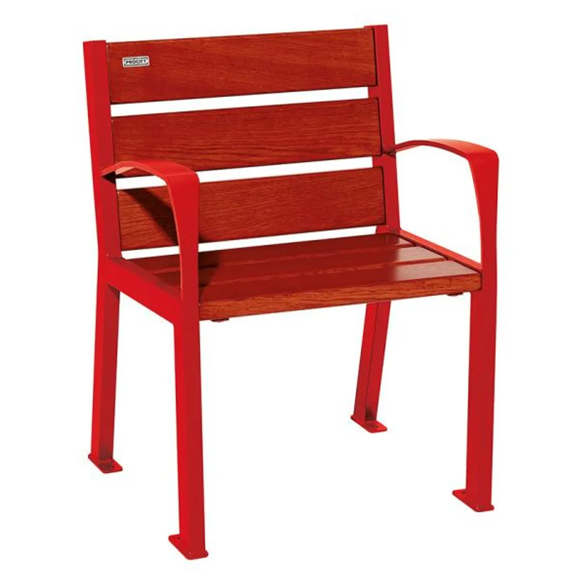 Fauteuil SILAOS - 6 lames - lasuré acajou -