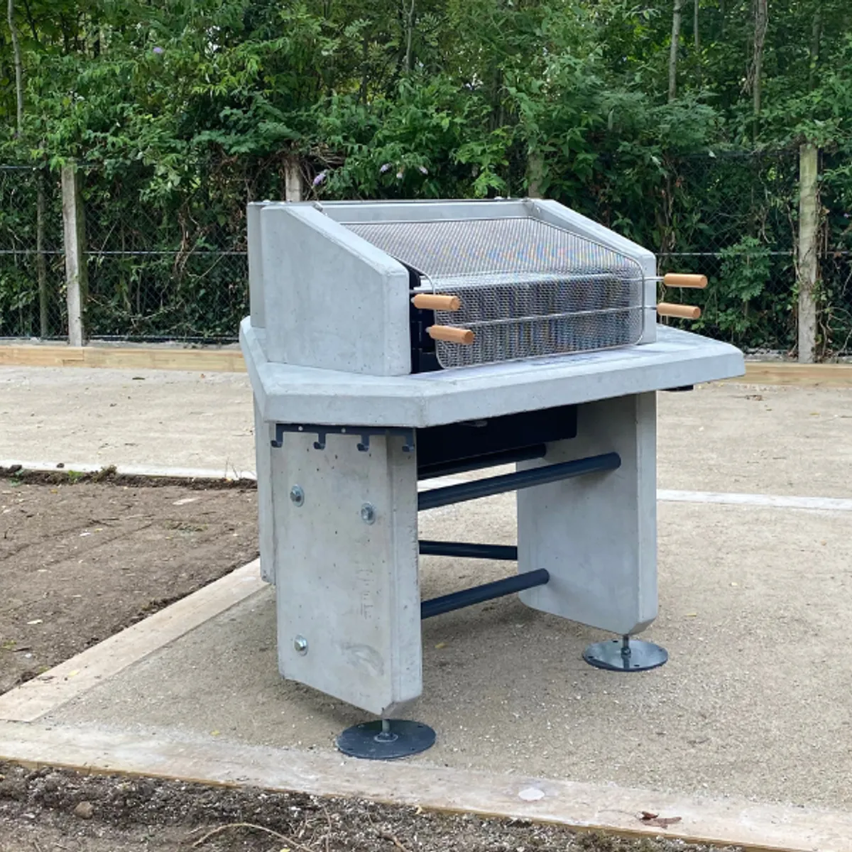 Barbecue deux foyers -