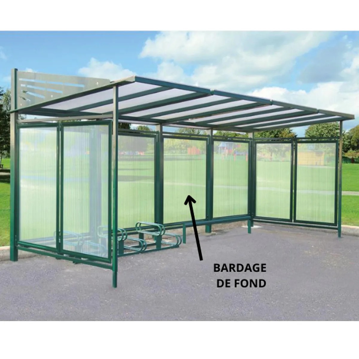 Bardage de fond pour Abri Cycles Convivial Complémentaire