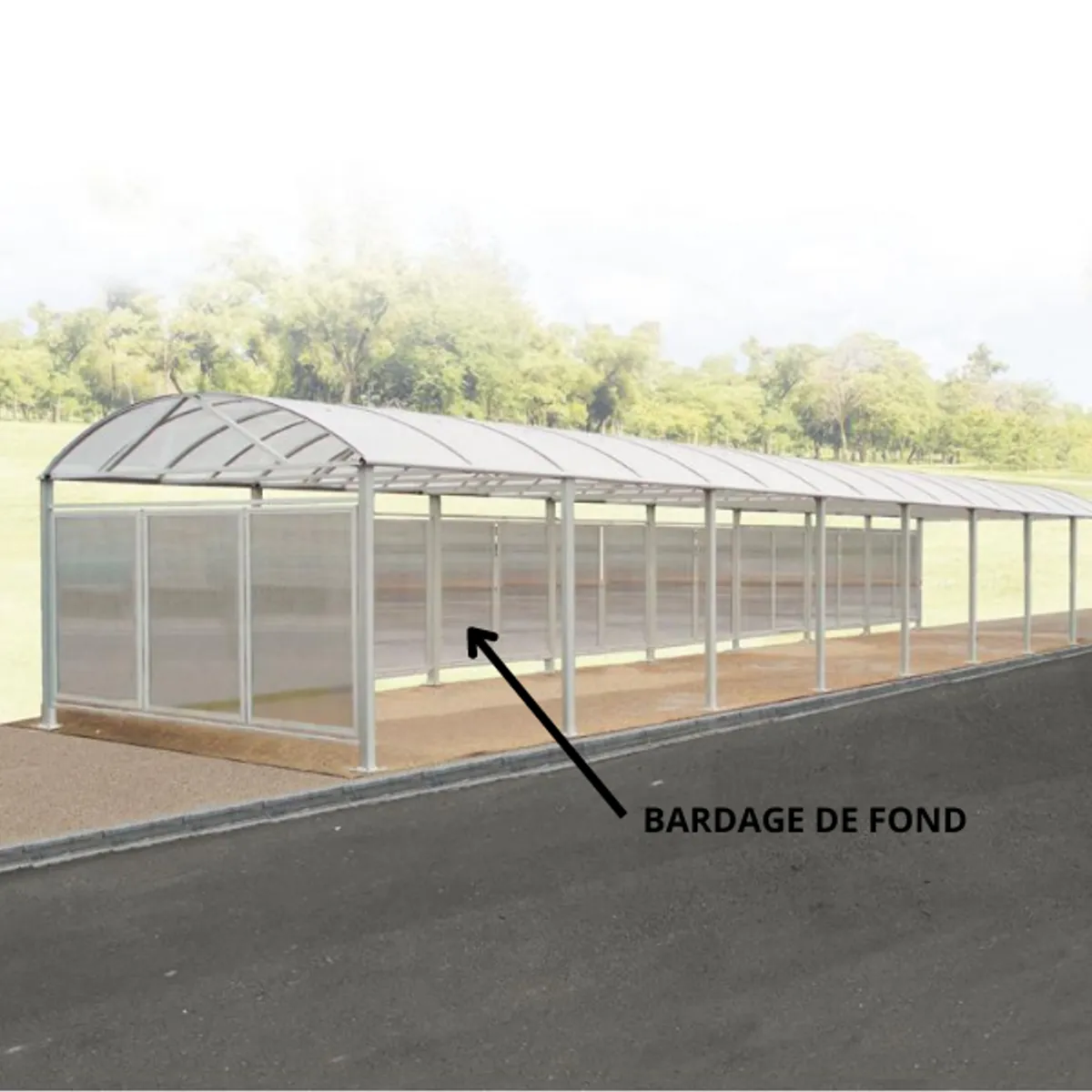 Bardage de Fond Comp. Abri XXL