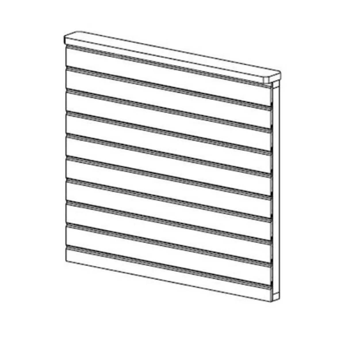 Demi-paroi clin pour KIOSQUE Ø 3 m