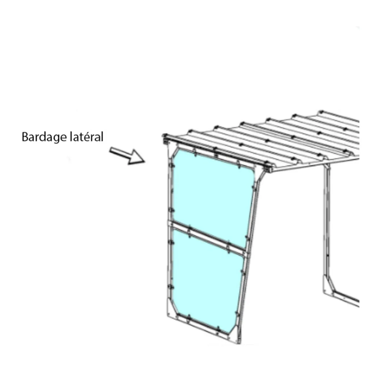 Bardage latéral pour Abri vélos CAP NORD