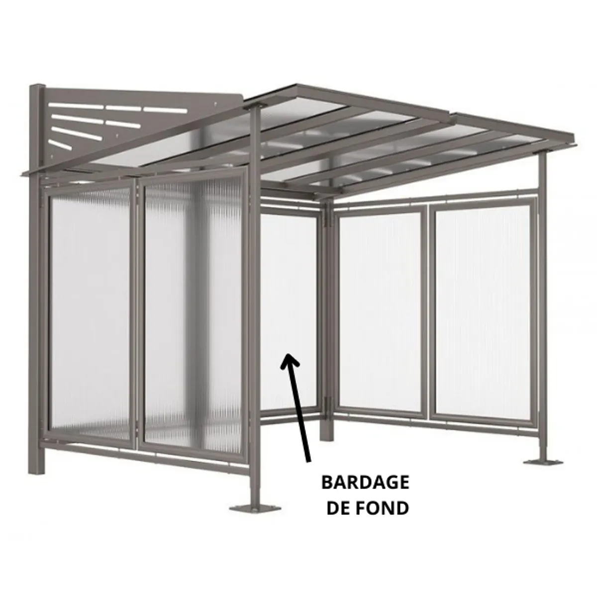 Bardage de fond pour Abri Cycles Convivial