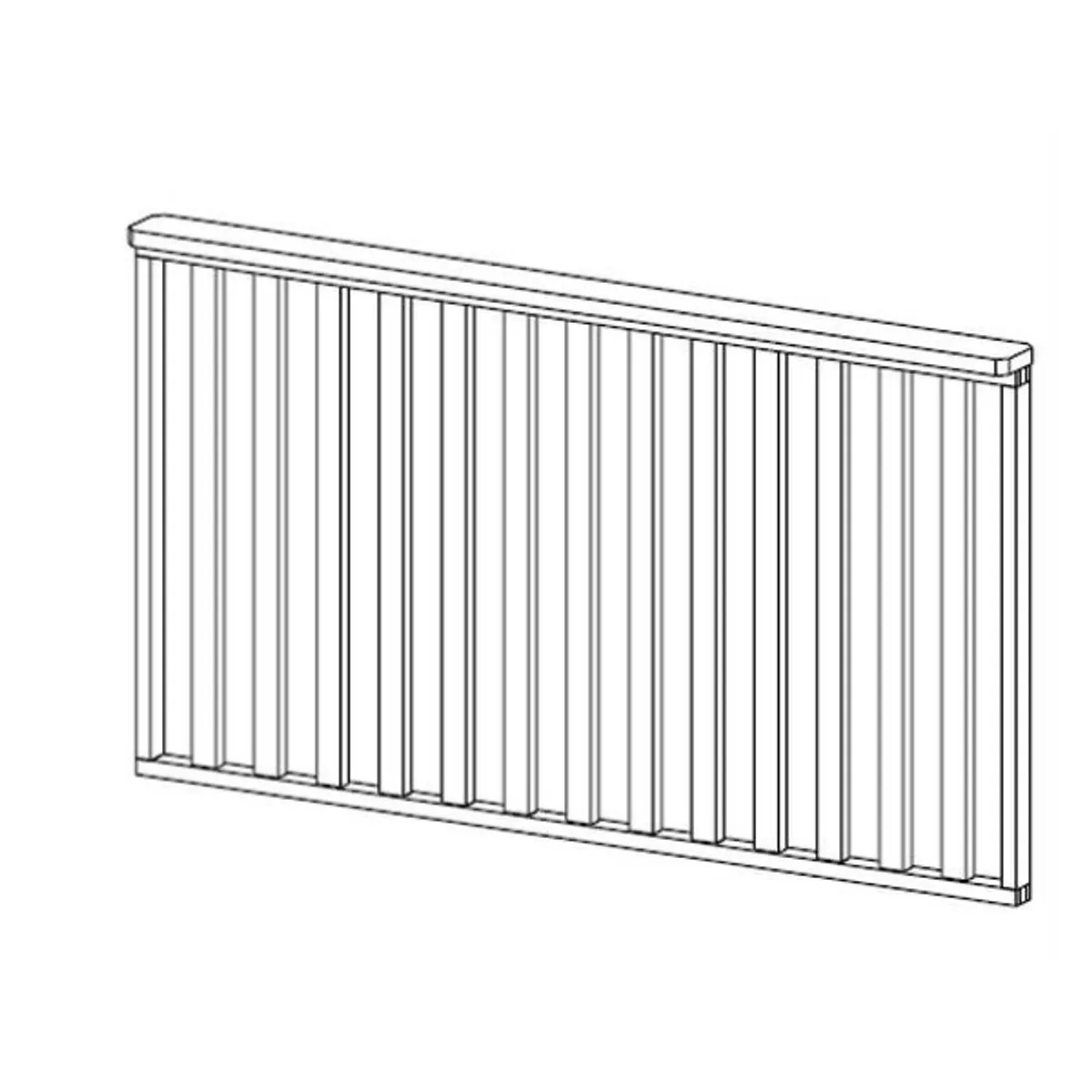 Demi-paroi barre 1,20m pour KIOSQUE Ø 3 m