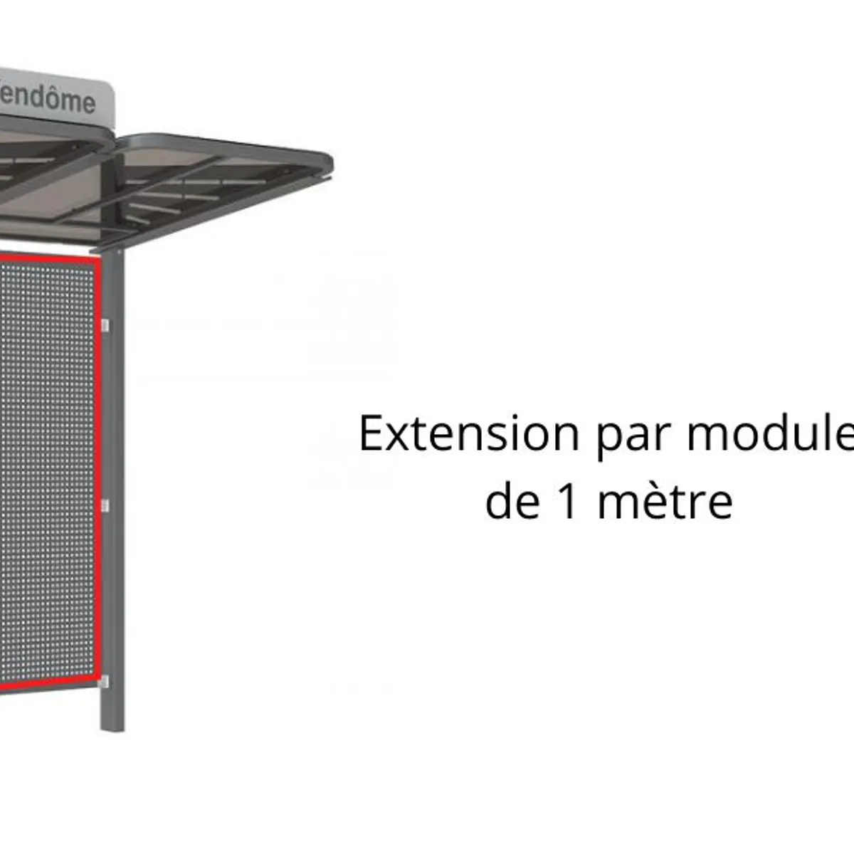 Module complémentaire - Abri Conviviale Acier