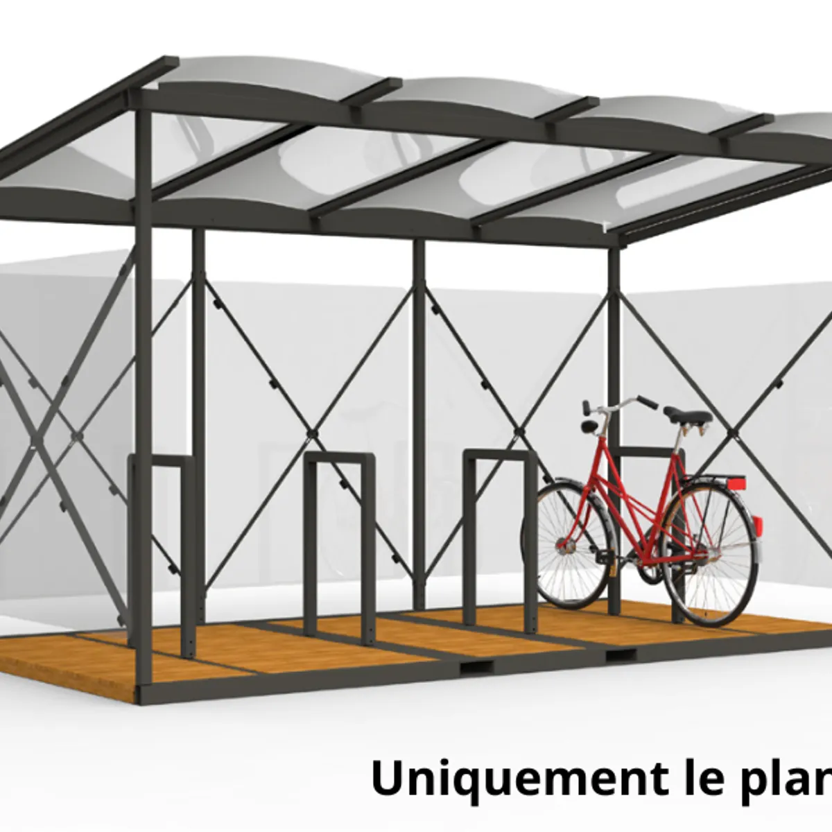 Plancher bois pour abri vélos AIRLIFT