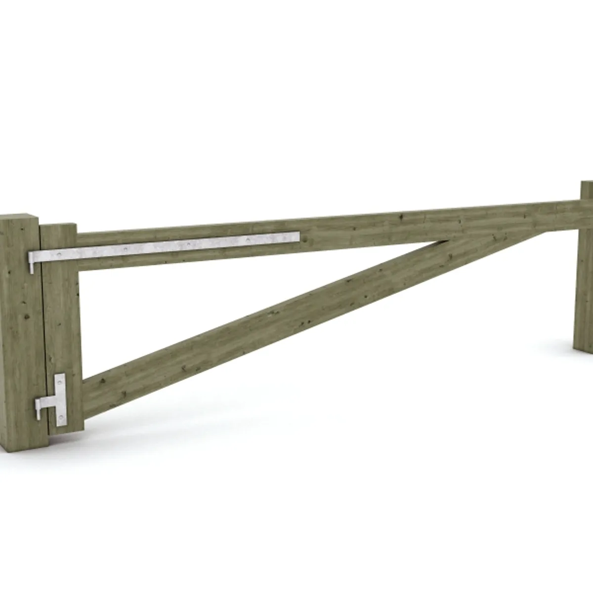 Barrière en pin cl. IV ouvrante avec traverse de renfort-