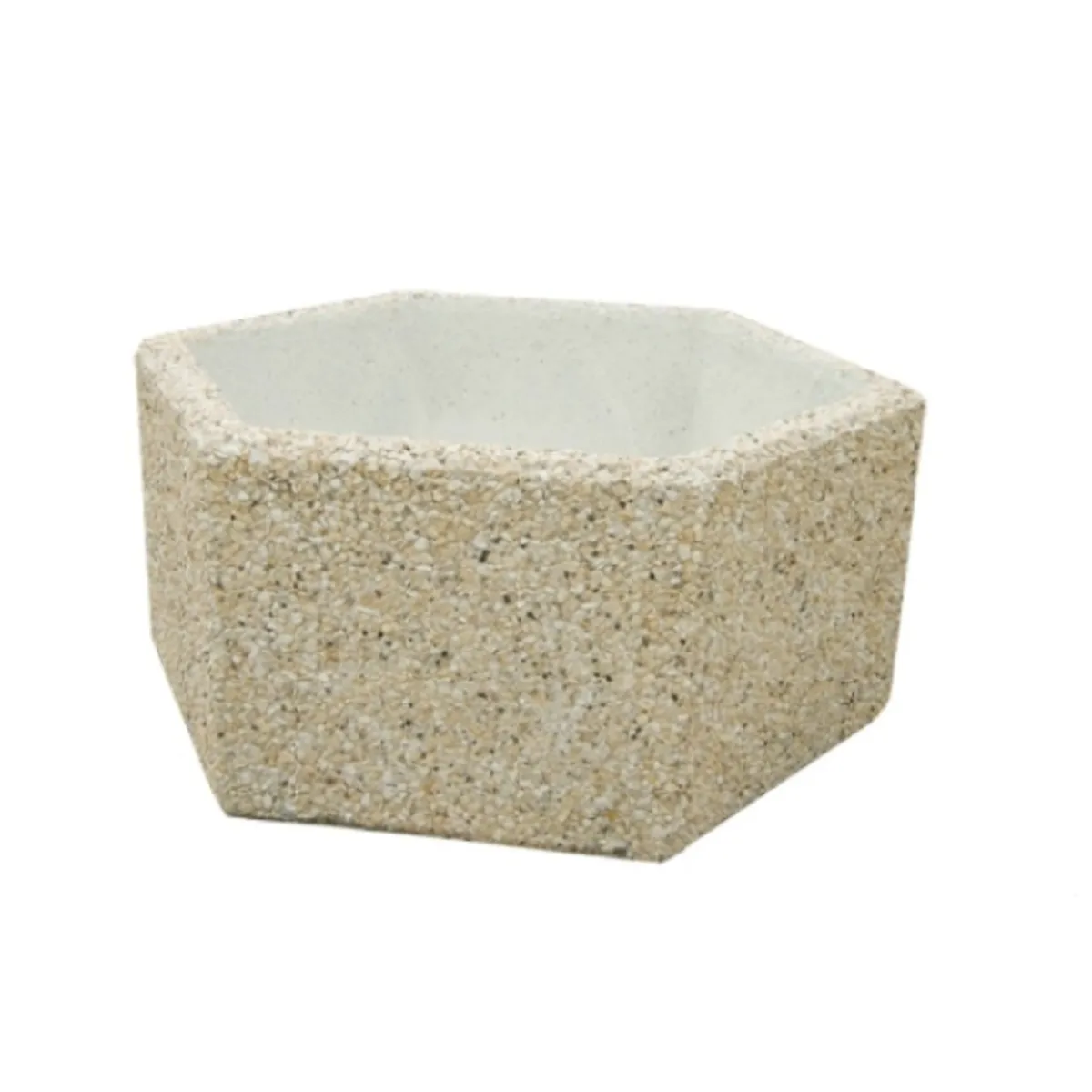 Jardinière béton hexagonale