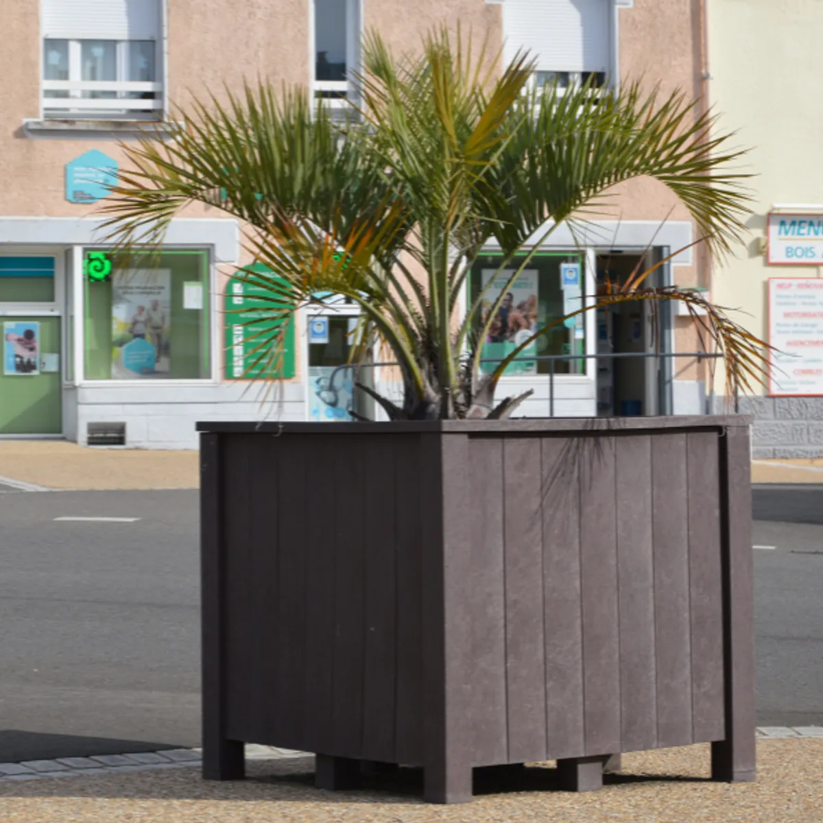 Jardinière en plastique recyclé OLIVIER sur mesure
