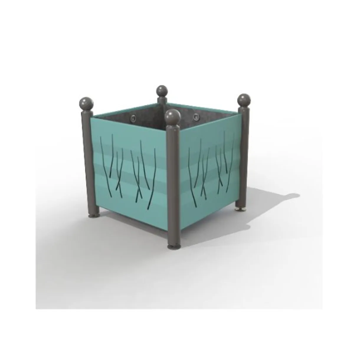 Jardinière harmonie acier 800 x 800