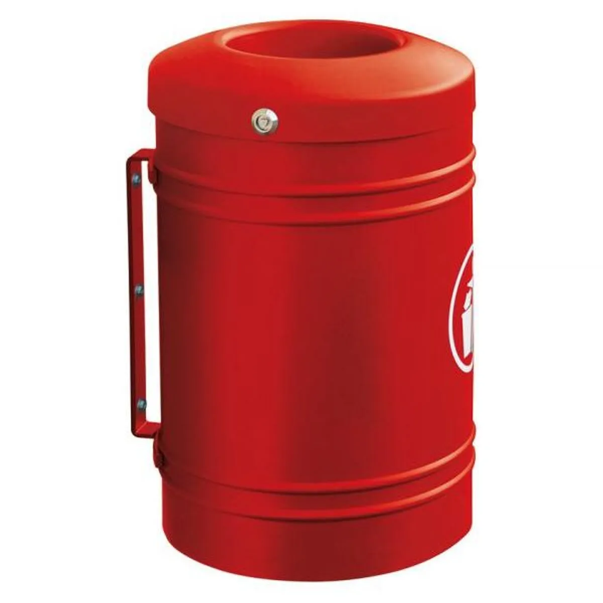 Corbeille Esterel 40L avec seau avec support mural