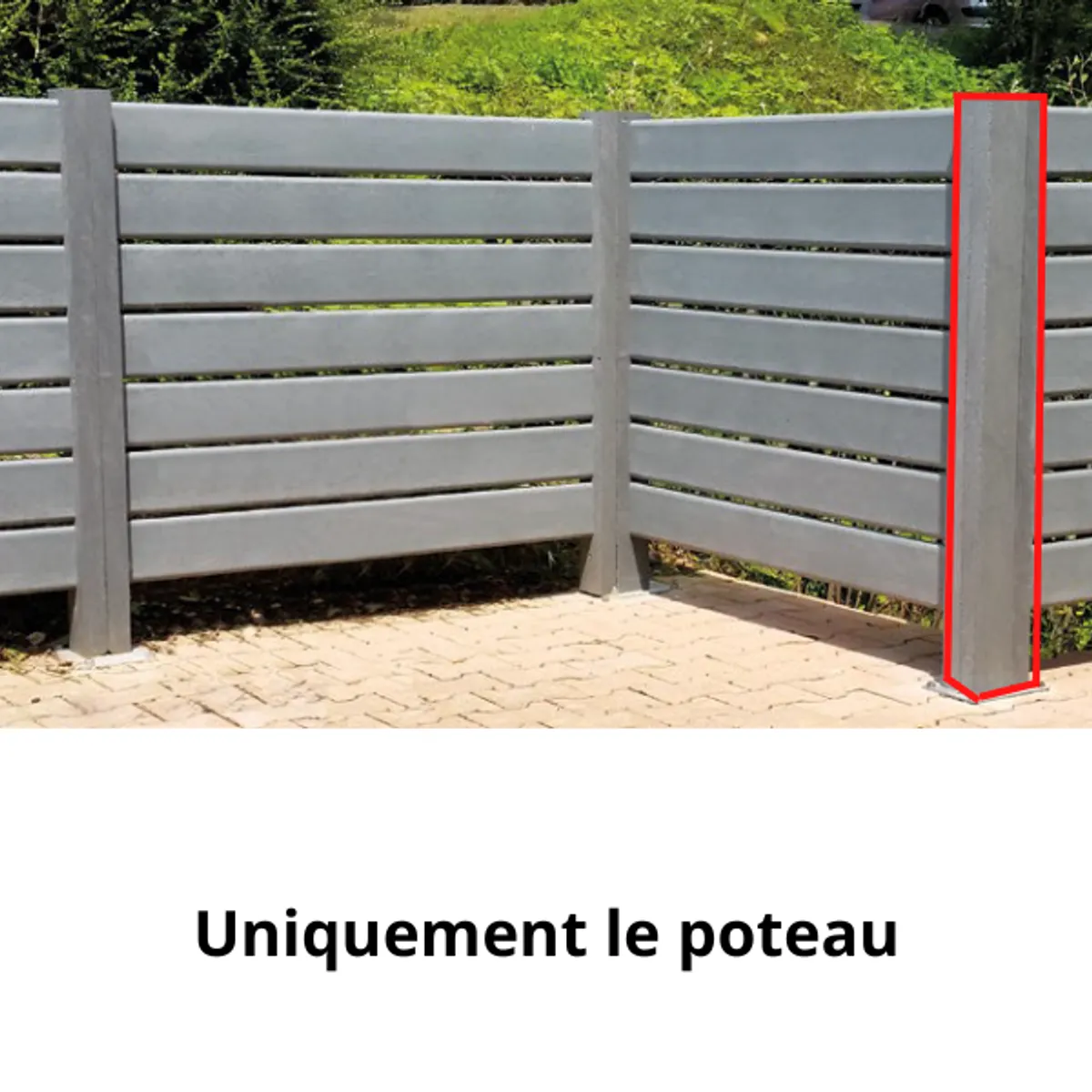 Poteau pour cache conteneur plastique recyclé CLAIRE VUE