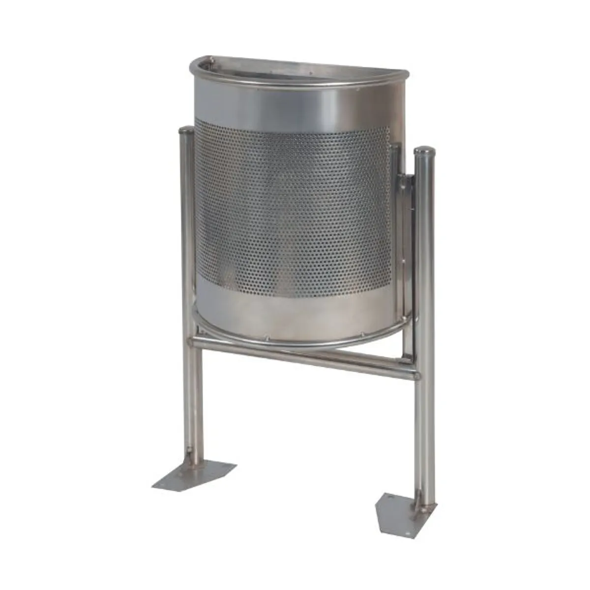 Corbeille demi-ronde Barcelone en Inox