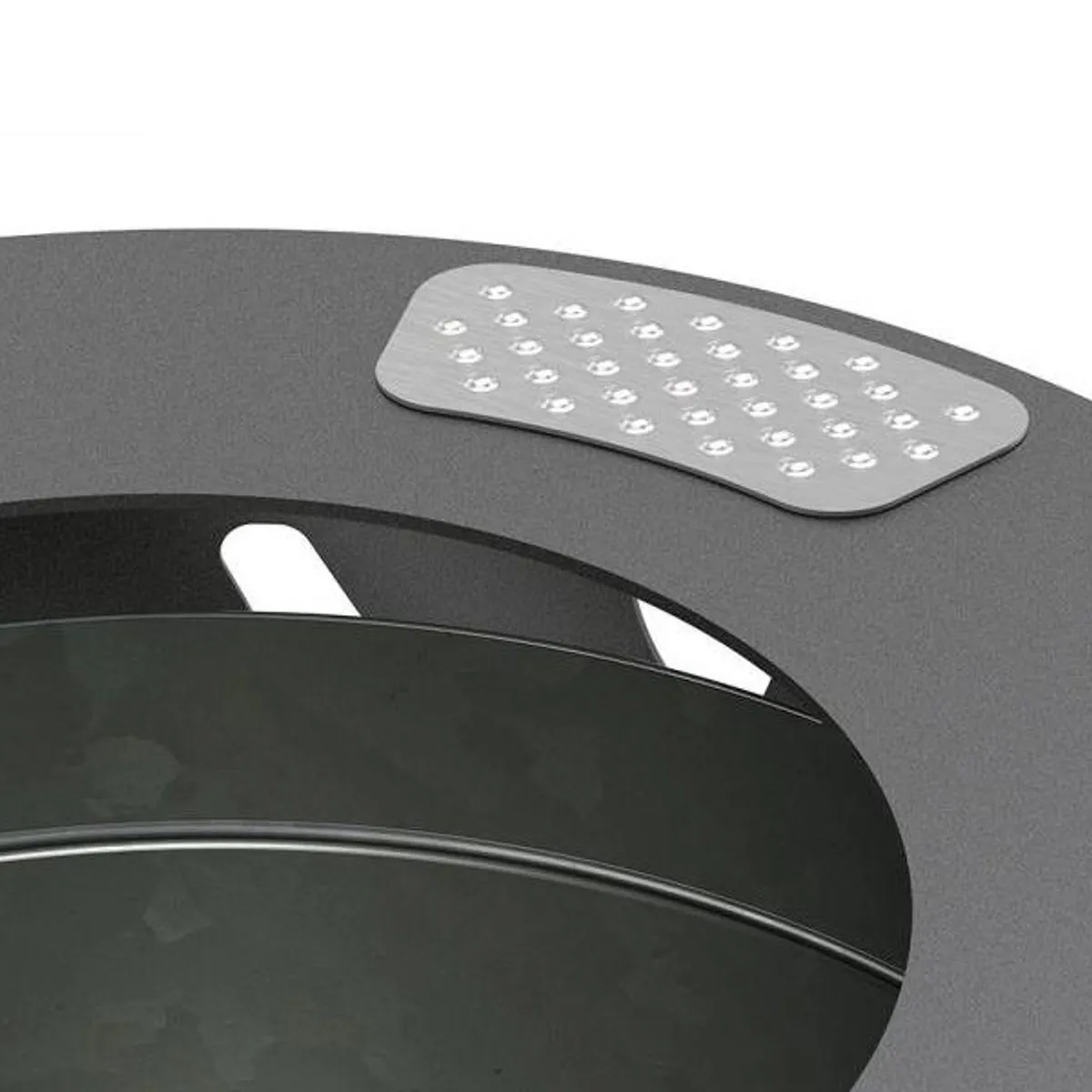 Ecrase-cigarette en Inox à coller pour corbeille OLBIA, LOSANGE