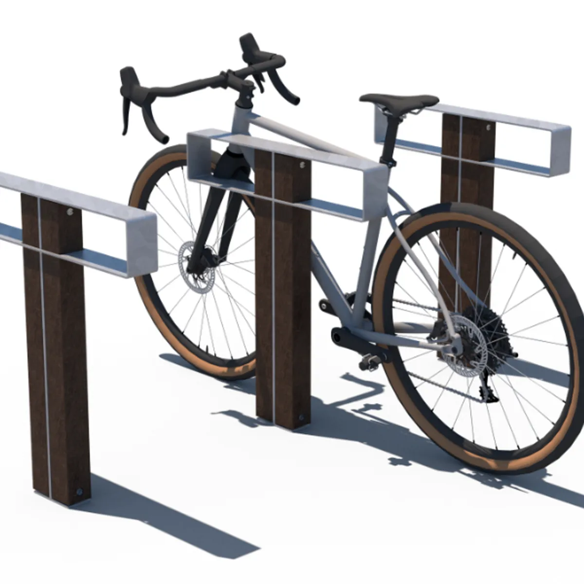 Support Vélos en plastique recyclé RUSTIK - Galva