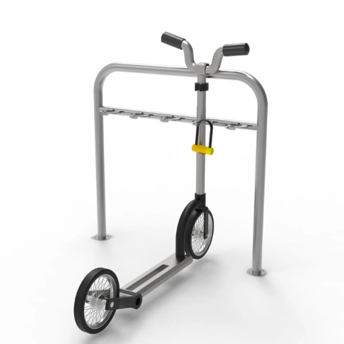 Range-trottinettes Inox- 5 places