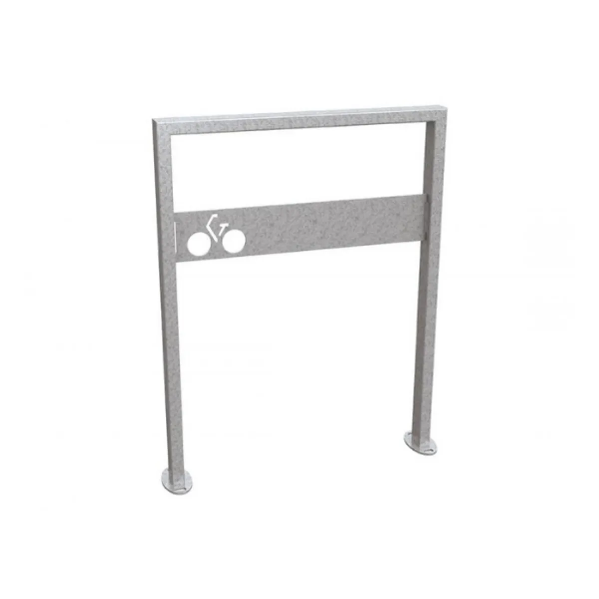 Appui vélos Milan avec signalétique- acier galva brut-