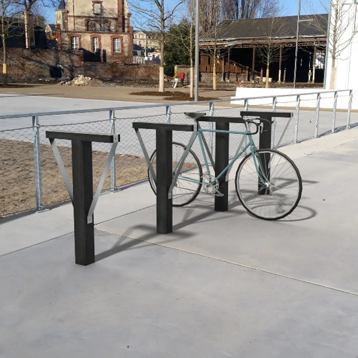 Support vélos en plastique recyclé TRIANGLE