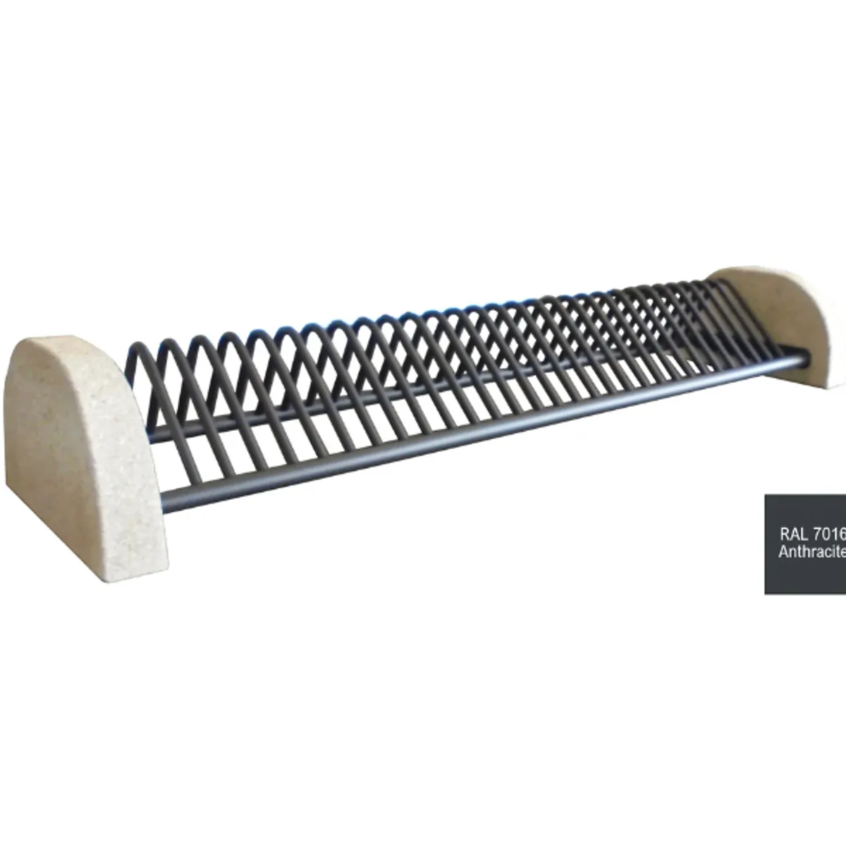 Support cycles BALEARES Equerre avec pieds en béton arrondis