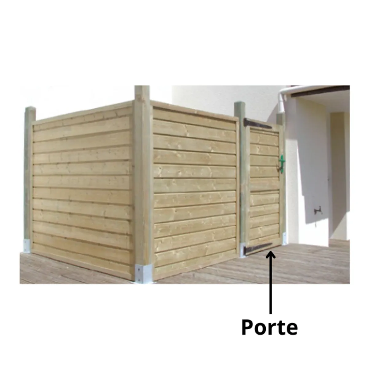 Porte pour cache conteneurs ETEL- larg. 880-