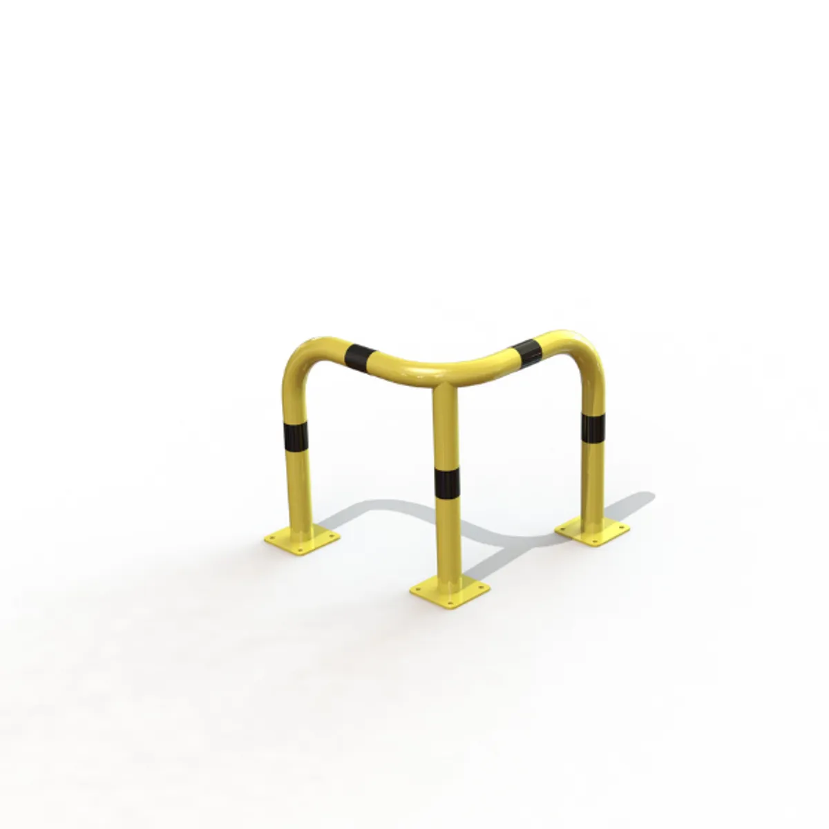 Arceau d'angle 3 pieds Ø 60 mm - galva- Jaune/noir -