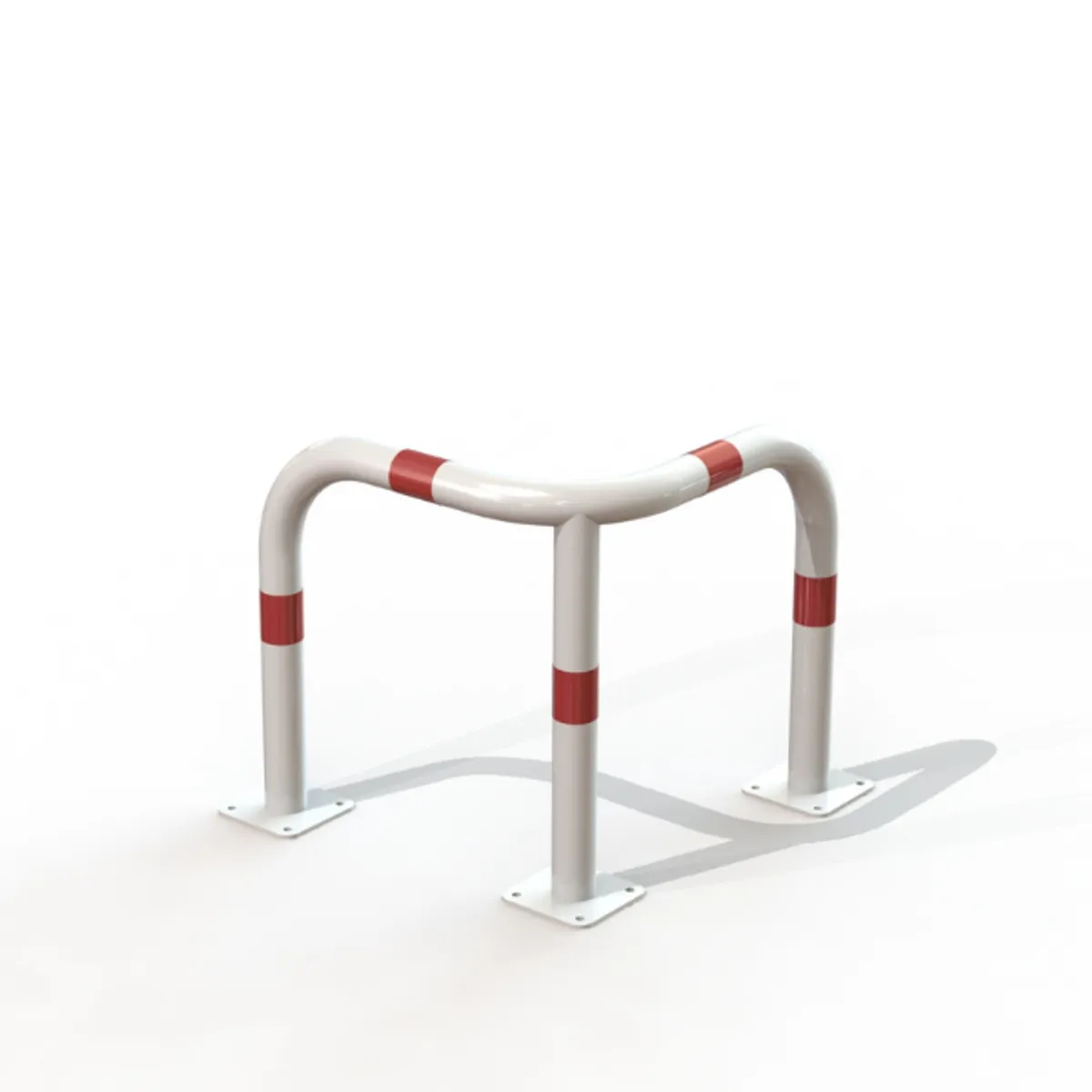 Arceau d'angle 3 pieds Ø 60 mm - galva- Blanc/rouge-