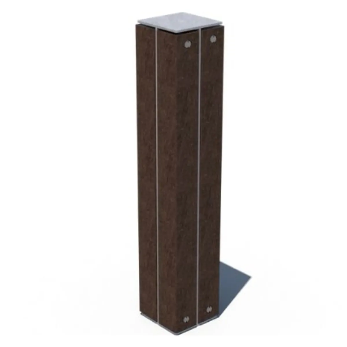 Bornes RUSTIK Acier/ Plastique recyclé- finition galva non peint-