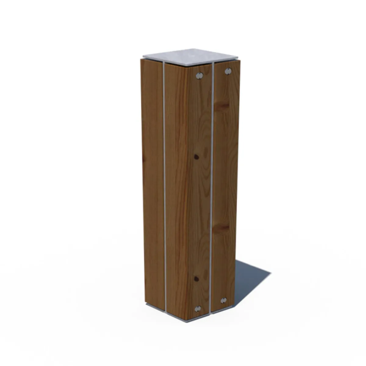 Bornes RUSTIK Acier/ Thermobois Epicéa- finition galva non peint-