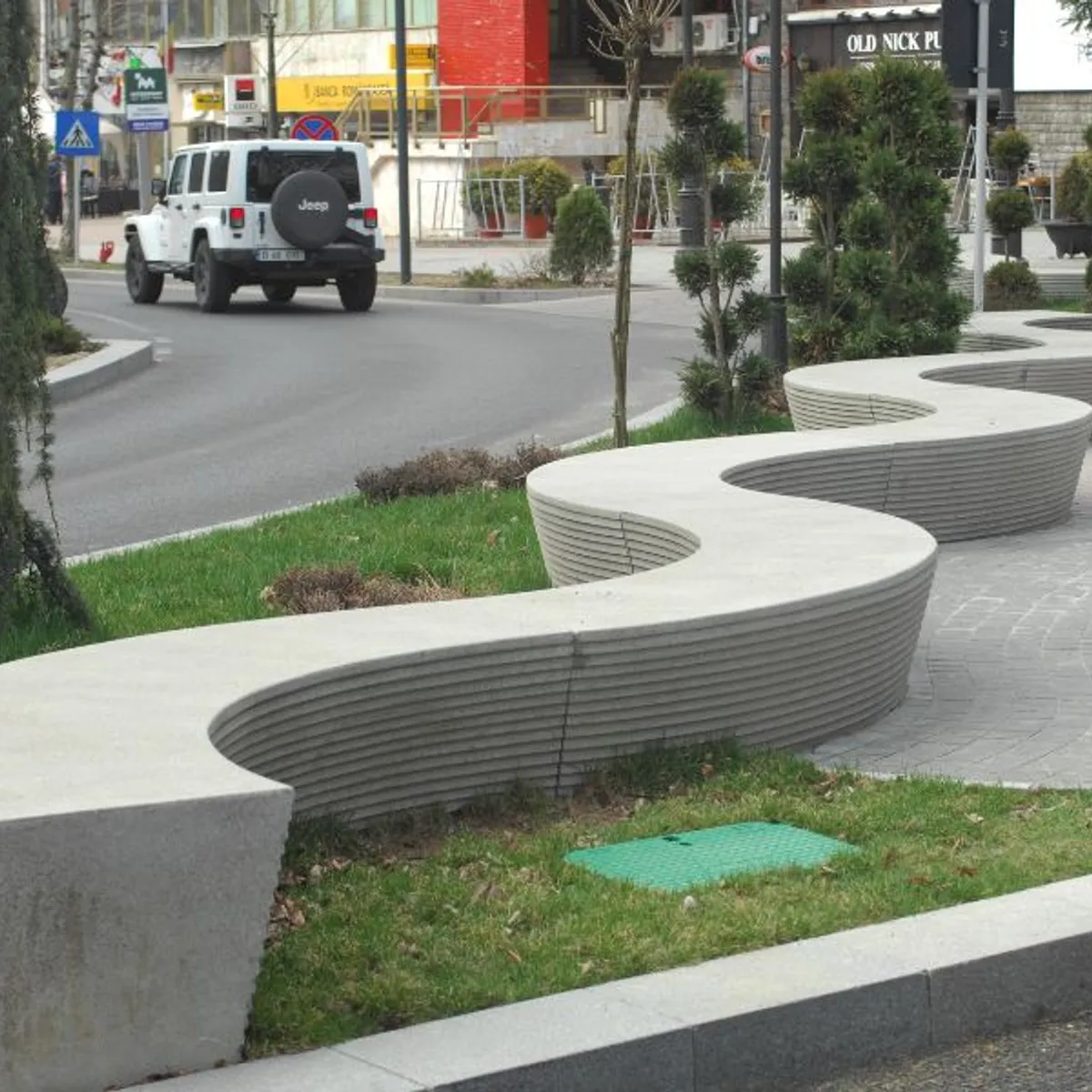 Banc Béton TIPIERRE Grand 1/4