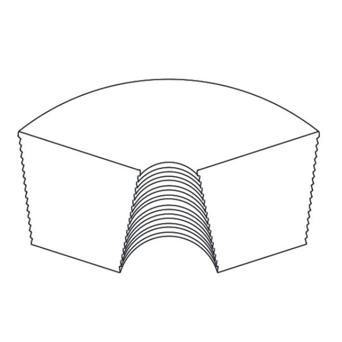 Banc Béton TIPIERRE Petit 1/4 de Cercle